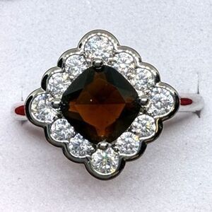 Bomb Party ring size 10.5 red stone silver color band